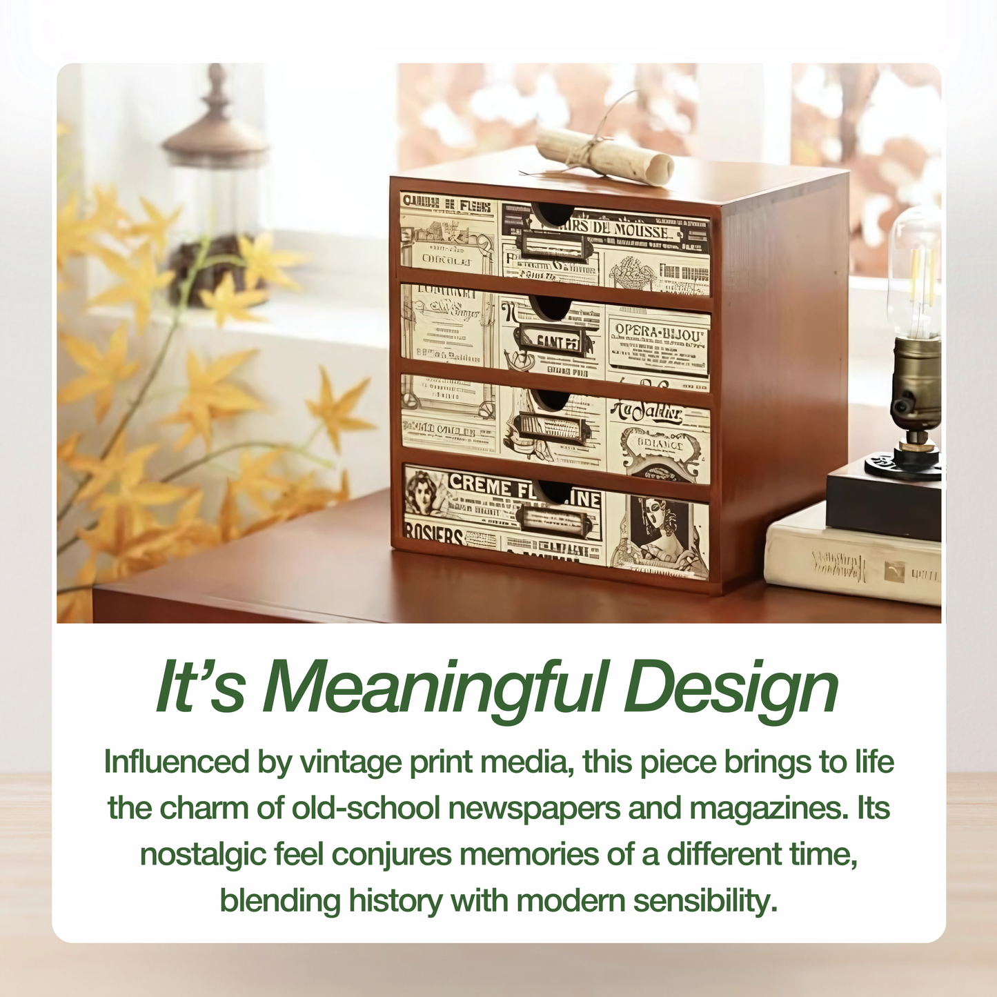 Vintage Newspaper Desk Organizer