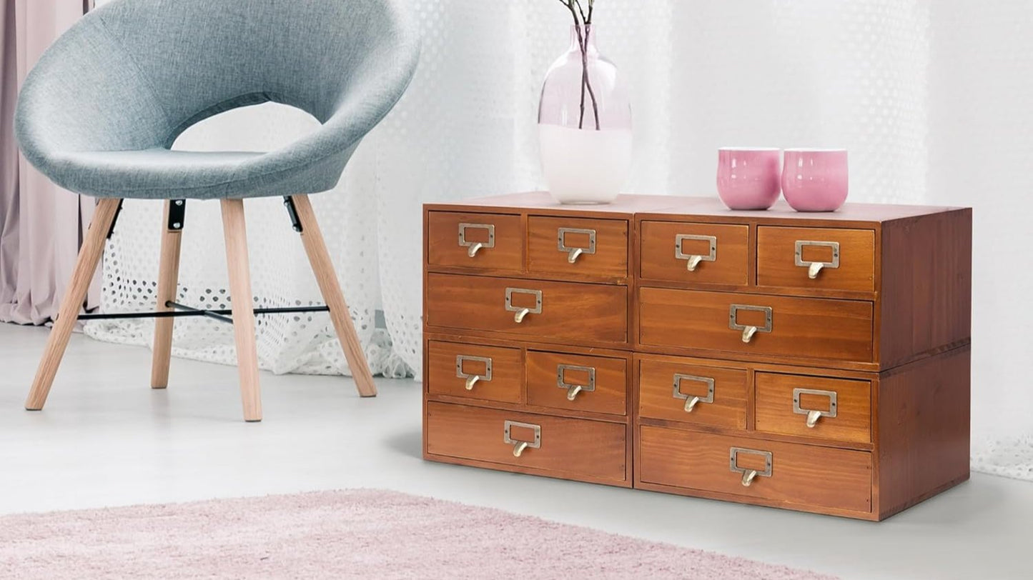 4-Pack Vintage Apothecary Desktop Cabinets