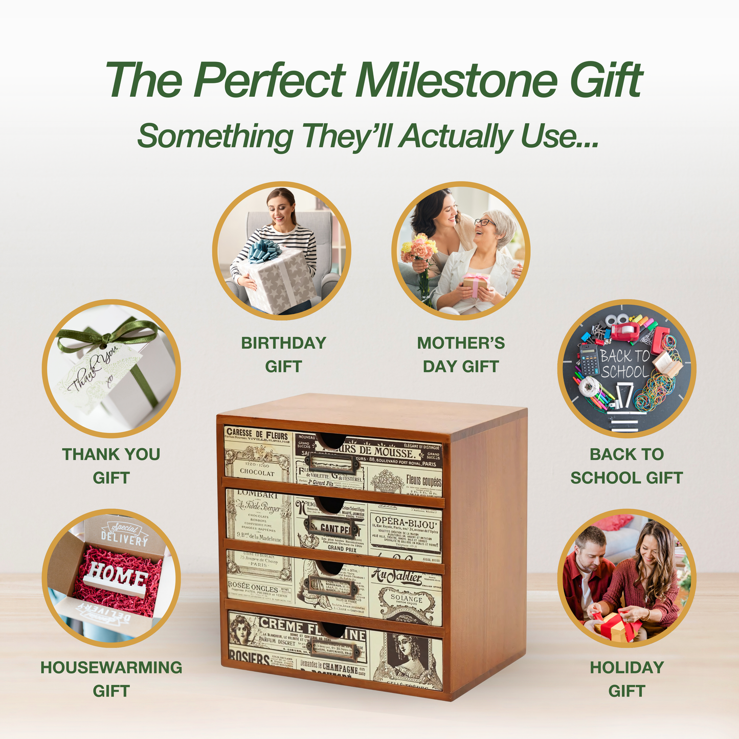 Vintage Newspaper Desk Organizer