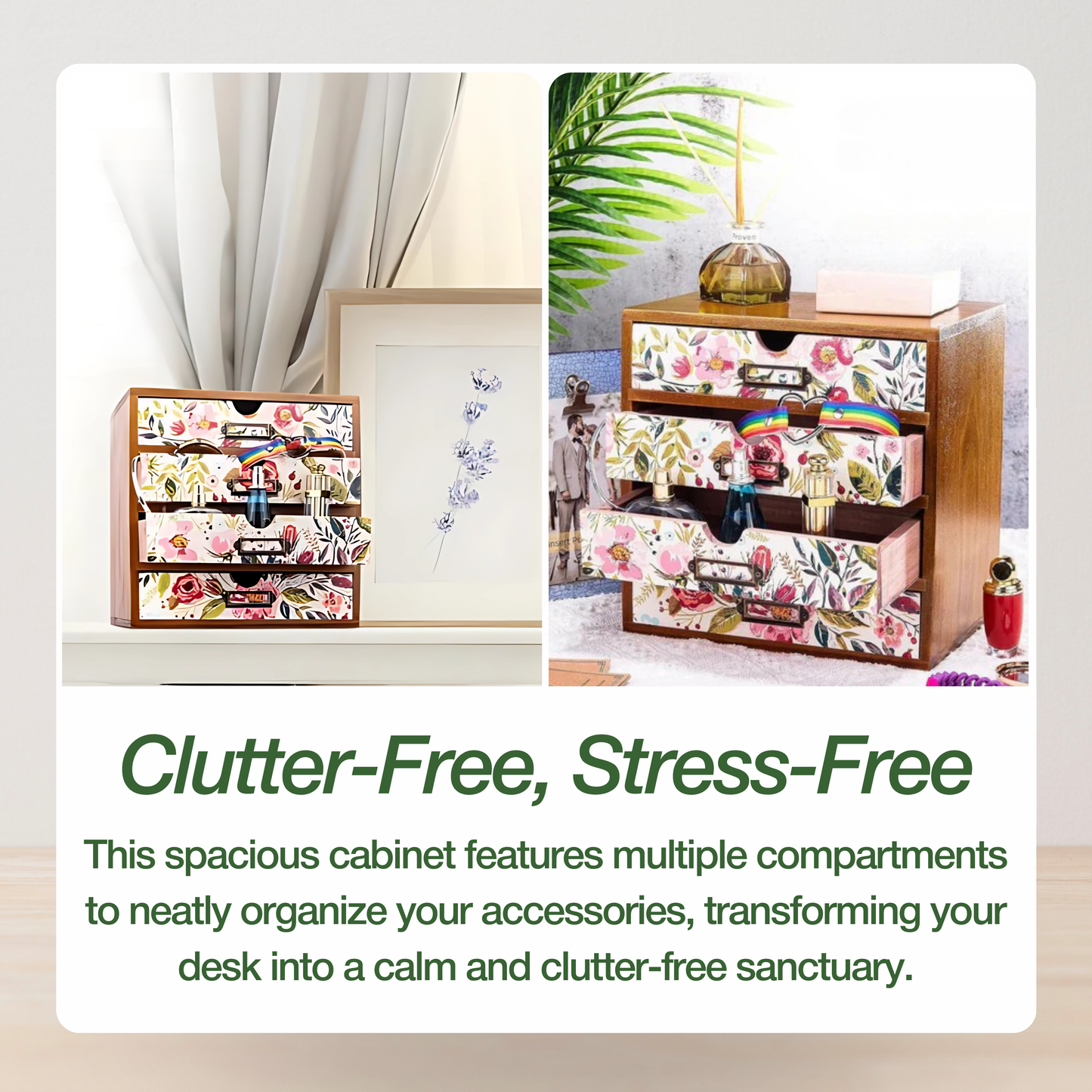 Blossom Haven Desk Organizer