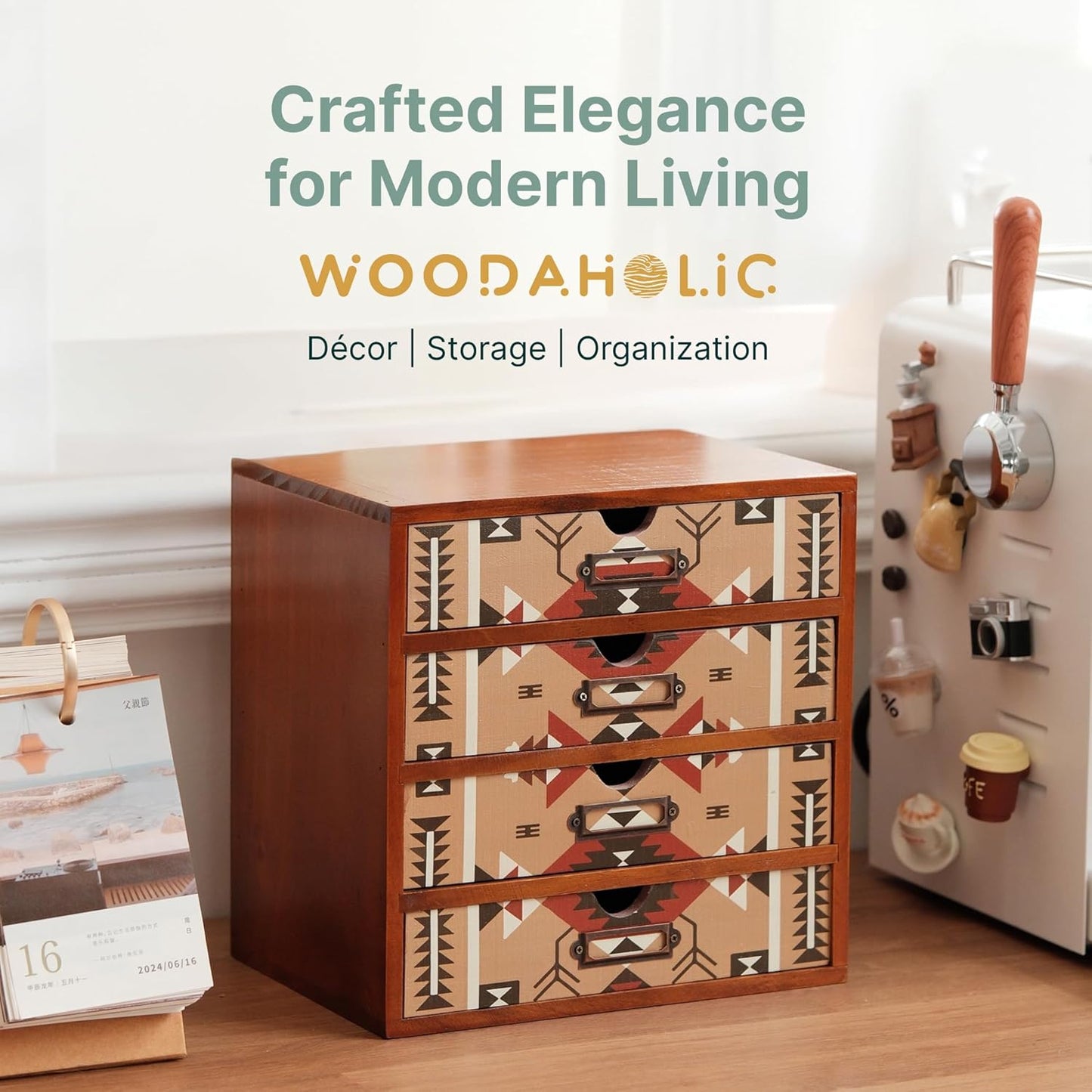 Boho Navajo Wooden Desk