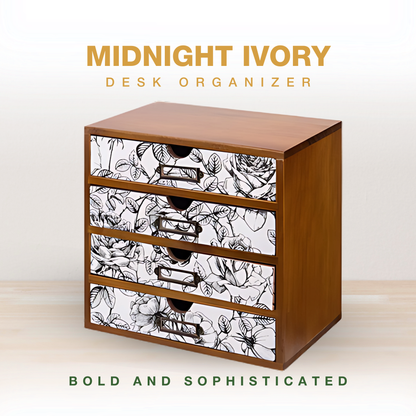 Midnight Ivory Desk Organizer