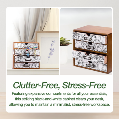 Midnight Ivory Desk Organizer