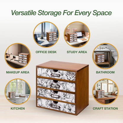 Midnight Ivory Desk Organizer