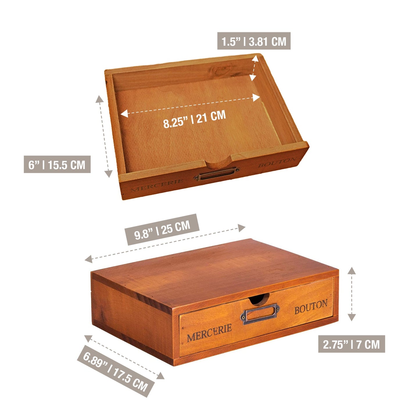 Single Drawer Desktop Storage Box for Crafts, Stationery, Jewelry & Office Supplies