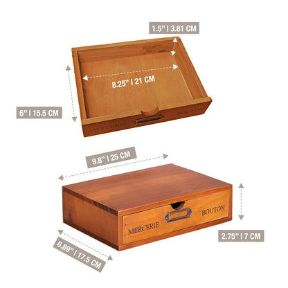 Single Drawer Desktop Storage Box for Crafts, Stationery, Jewelry & Office Supplies