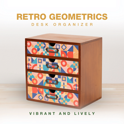 Retro Geometrics Desk Organizer
