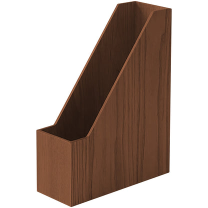 Nordic Wooden File Organizer & Magazine Holder - Vertical Document Folder Storage Box for Office Desk, Mail Sorting, Books & File Organization