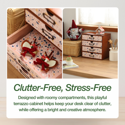 Pink Terrazzo Desk Organizer