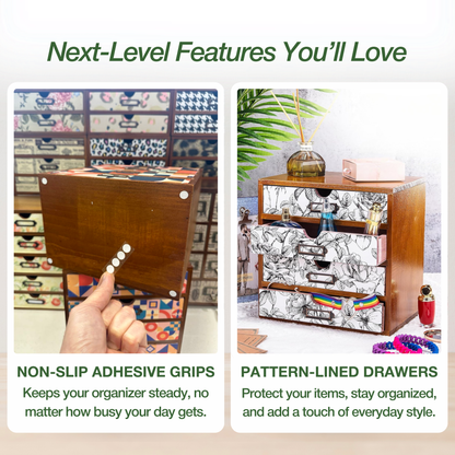 Midnight Ivory Desk Organizer