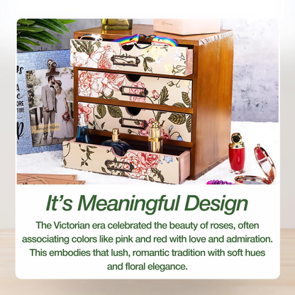 Victorian Roses Desk Organizer