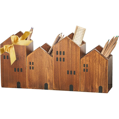 4-Piece Whimsical Farmhouse Pencil Holder & Storage Boxes for Kids, Teachers & Home
