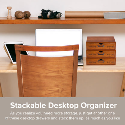 Single Drawer Desktop Storage Box for Crafts, Stationery, Jewelry & Office Supplies