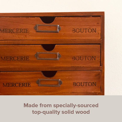 Mix and Match Set of 4 - Woodaholic Stackable 16-Drawer Wooden Card Catalog Organizer