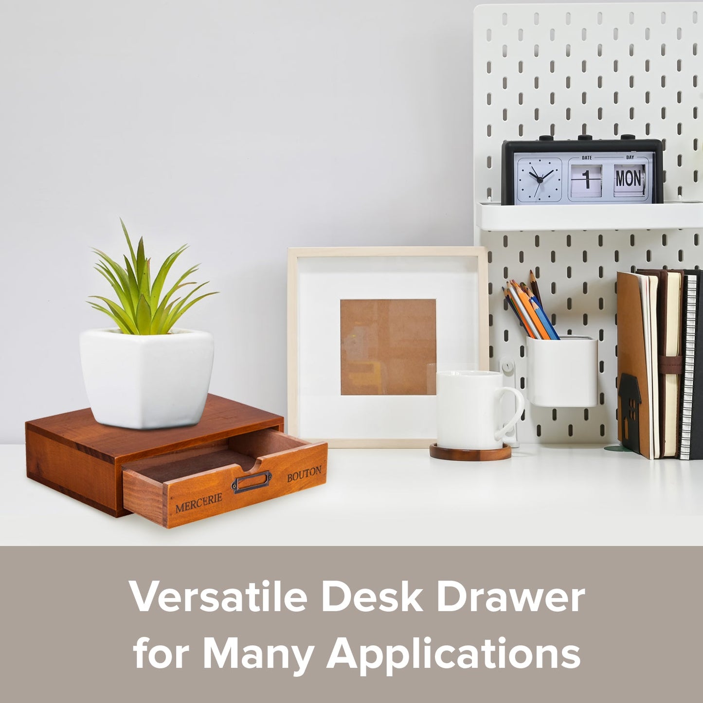 Single Drawer Desktop Storage Box for Crafts, Stationery, Jewelry & Office Supplies