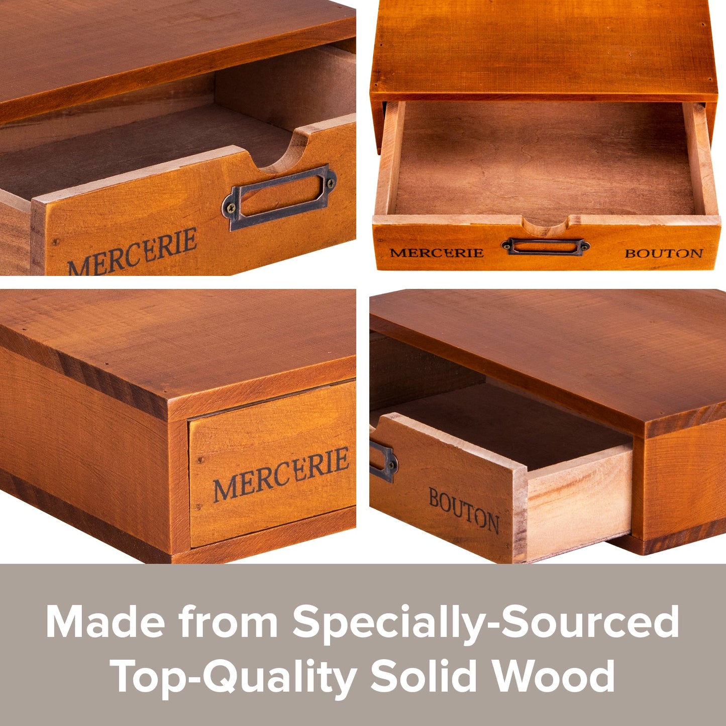 Single Drawer Desktop Storage Box for Crafts, Stationery, Jewelry & Office Supplies