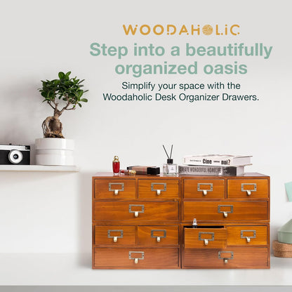 4-Pack Vintage Apothecary Desktop Cabinets 