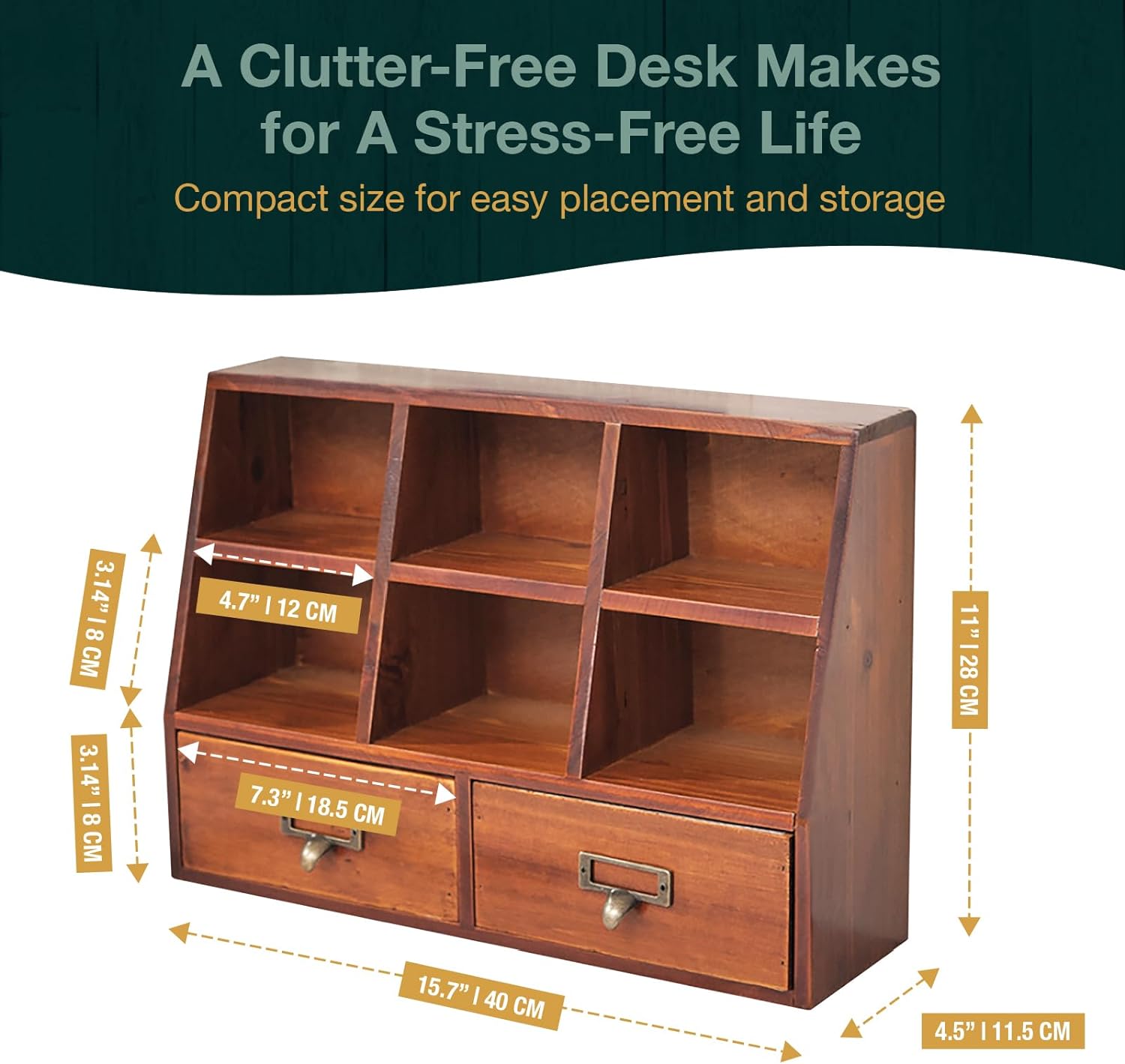 Desktop Mini Pigeon Hole Drawer Organizer
