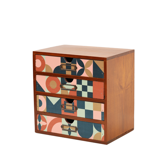 Mid‑Century Modern Geometric Desk Organizer