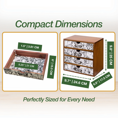 Midnight Ivory Desk Organizer