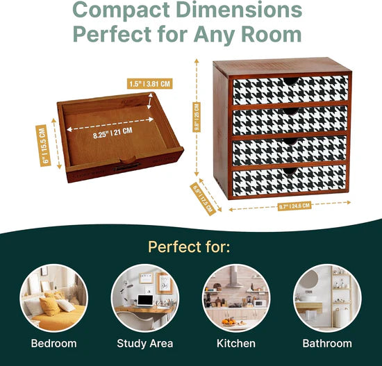 Scottish Houndstooth Desk Organizer