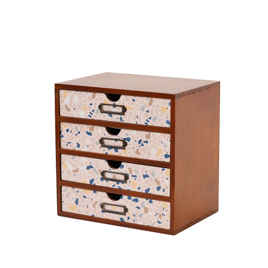 Pink Terrazzo Desk Organizer