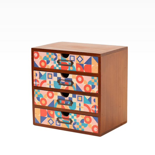 Retro Geometrics Desk Organizer