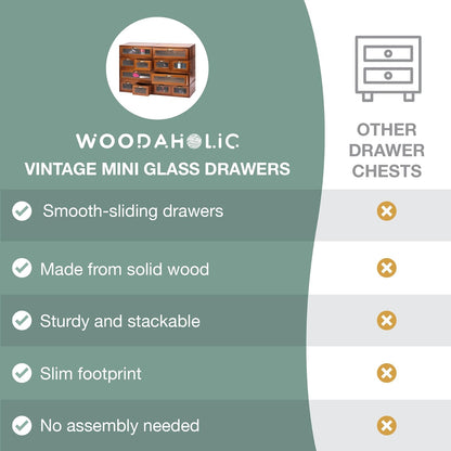 4-Piece Wooden Storage Drawers Set 