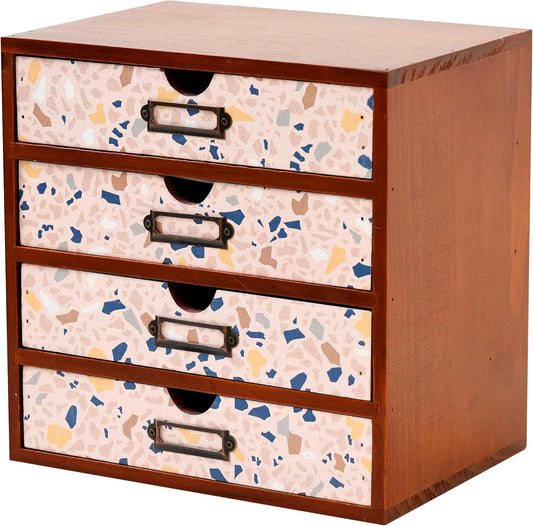 Pink Terrazzo Desk Organizer