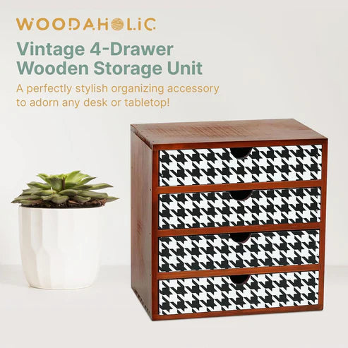 Scottish Houndstooth Desk Organizer