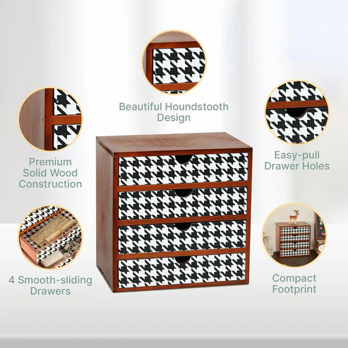 Scottish Houndstooth Desk Organizer